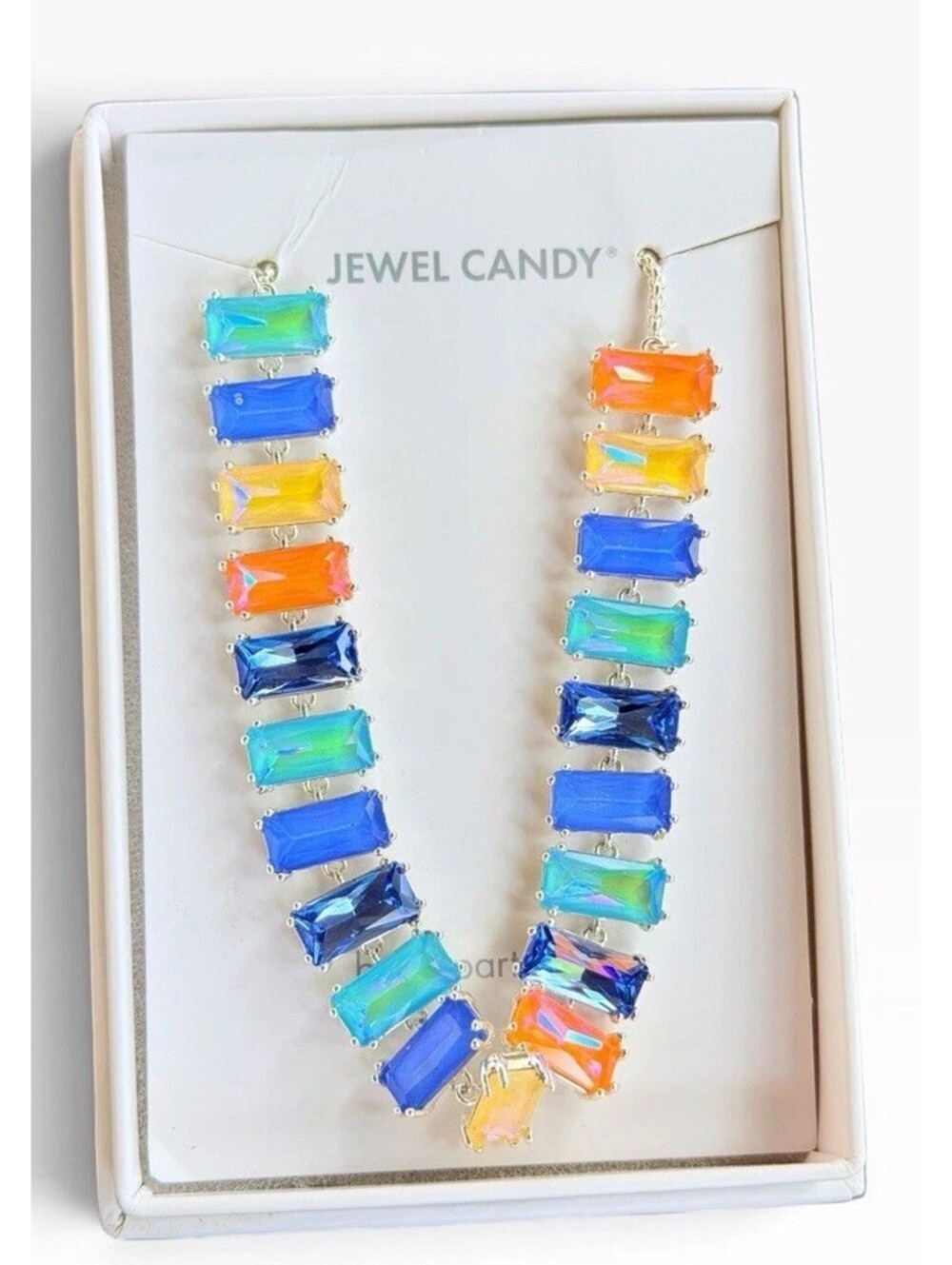 Bomb Party Jewel Candy Bracelet “The Nova” RBP7366 Apricot Sky Sunset on Silver